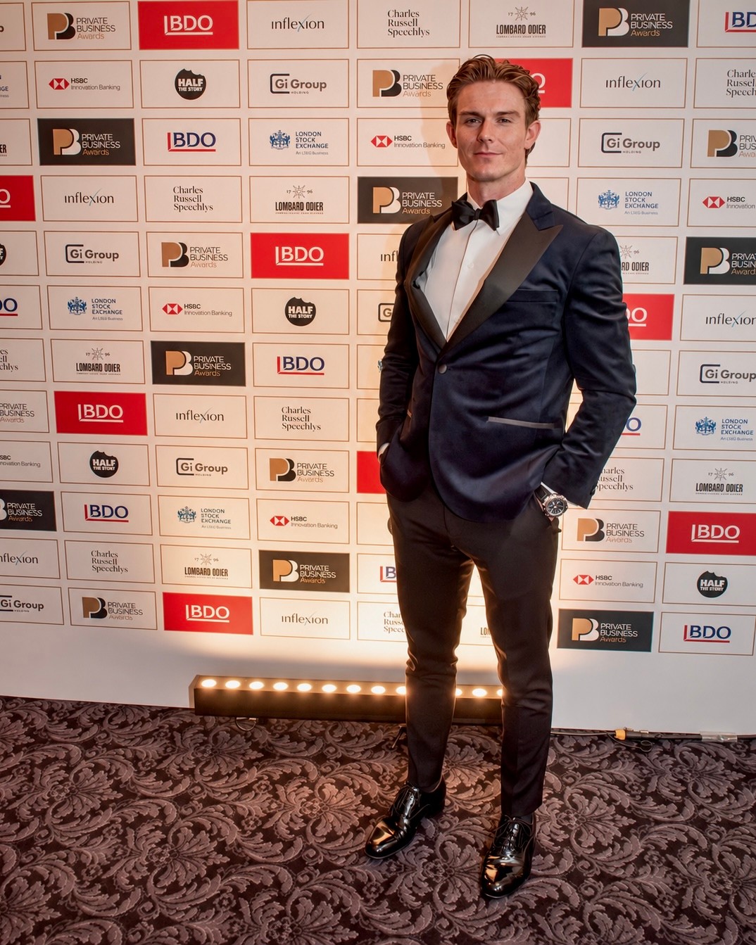 Chris Mark Featherstone, founder of LuxAlta Marketing, at the Private Business Awards